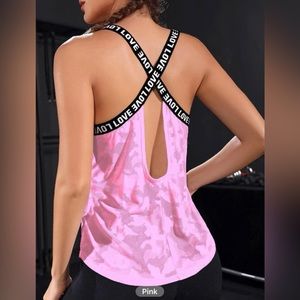 EZwear Trendy Camo Print LOVE Sports Tank Top *NEW*